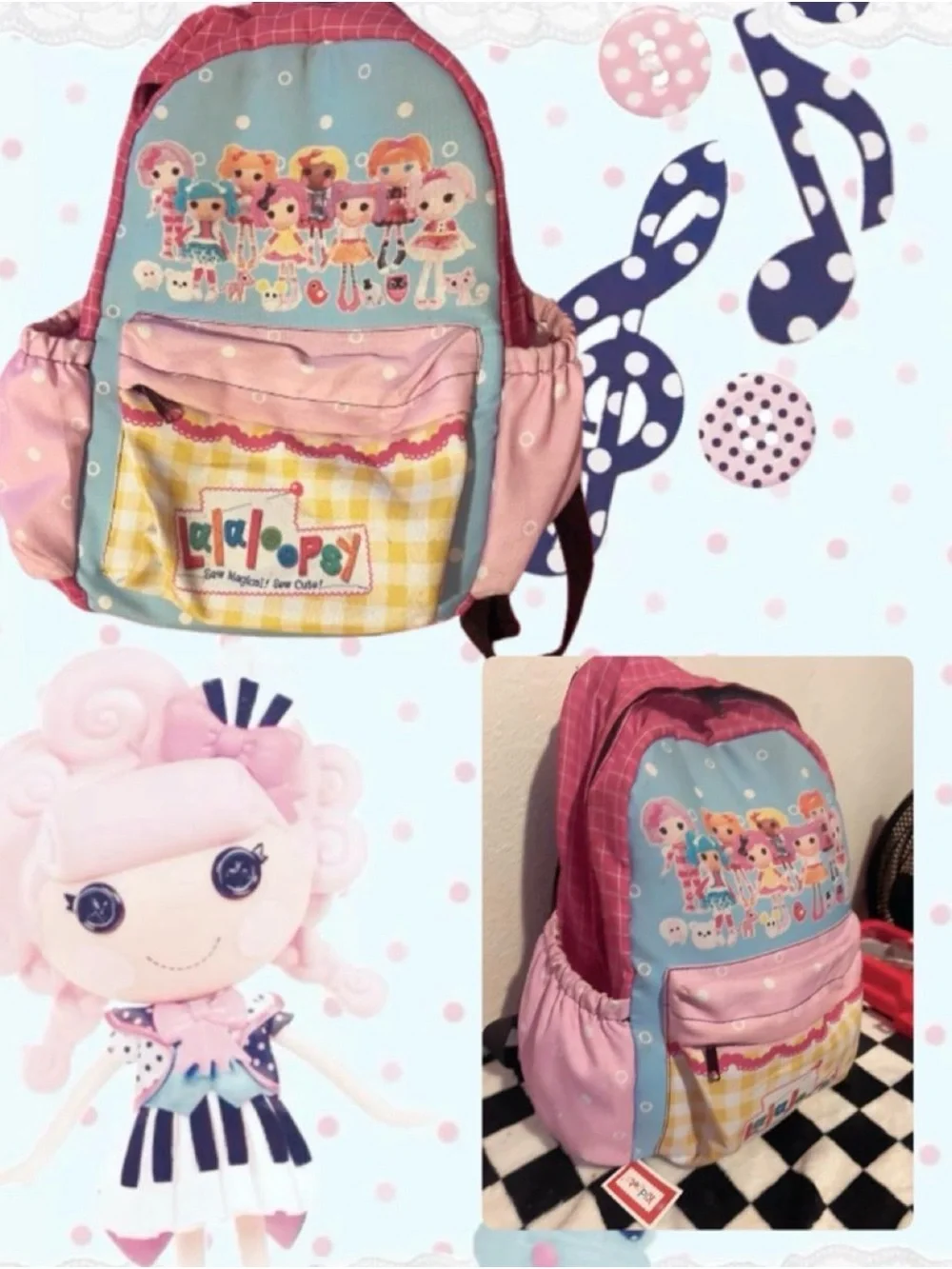 Pink Lalaloopsy Backpack - Cute Pink Character Design